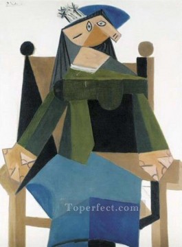  cubist - Woman Sitting in an Armchair 6 1941 cubist Pablo Picasso